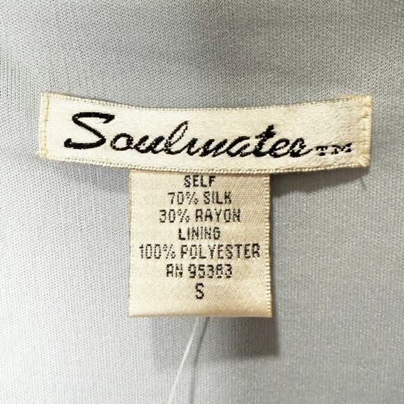 NWT Soulmates Y2K Vintage Silk Beaded Forest Fairy Ruffle Ethereal Dress - Picture 12 of 15